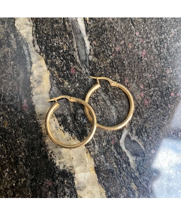 Gold hoop earrings - 2