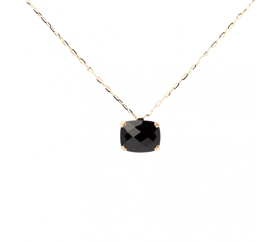 Gold Dolce Vita necklace with black onyx - 1