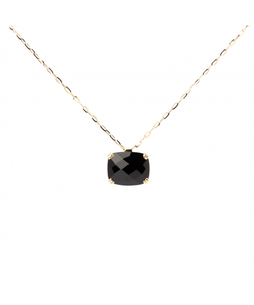 Gold Dolce Vita necklace with black onyx - 1