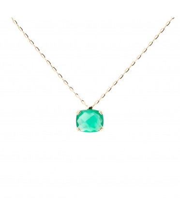 Gold Dolce Vita necklace with green onyx - 1