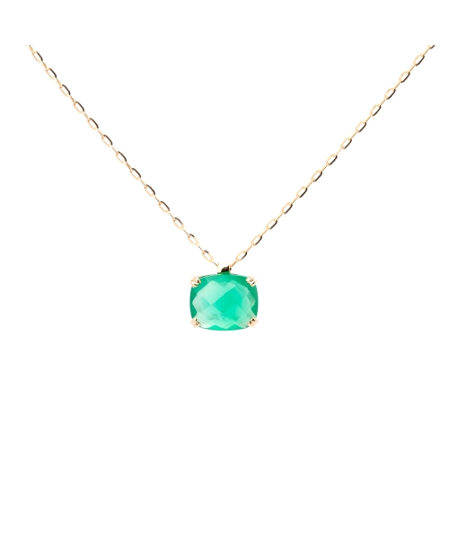 Gold Dolce Vita necklace with green onyx - 1