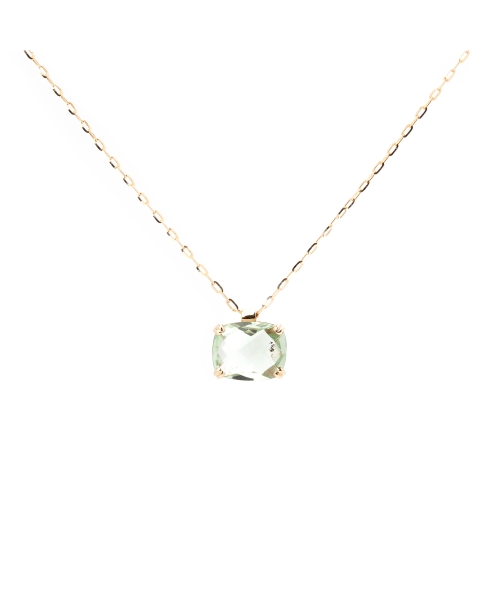 Gold Dolce Vita necklace with green amethyst - 1