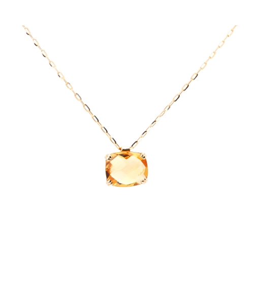 Gold Dolce Vita necklace with green amethyst - 1