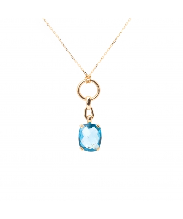 Gold Dolce Vita pendant with topaz Swiss Blue - 1