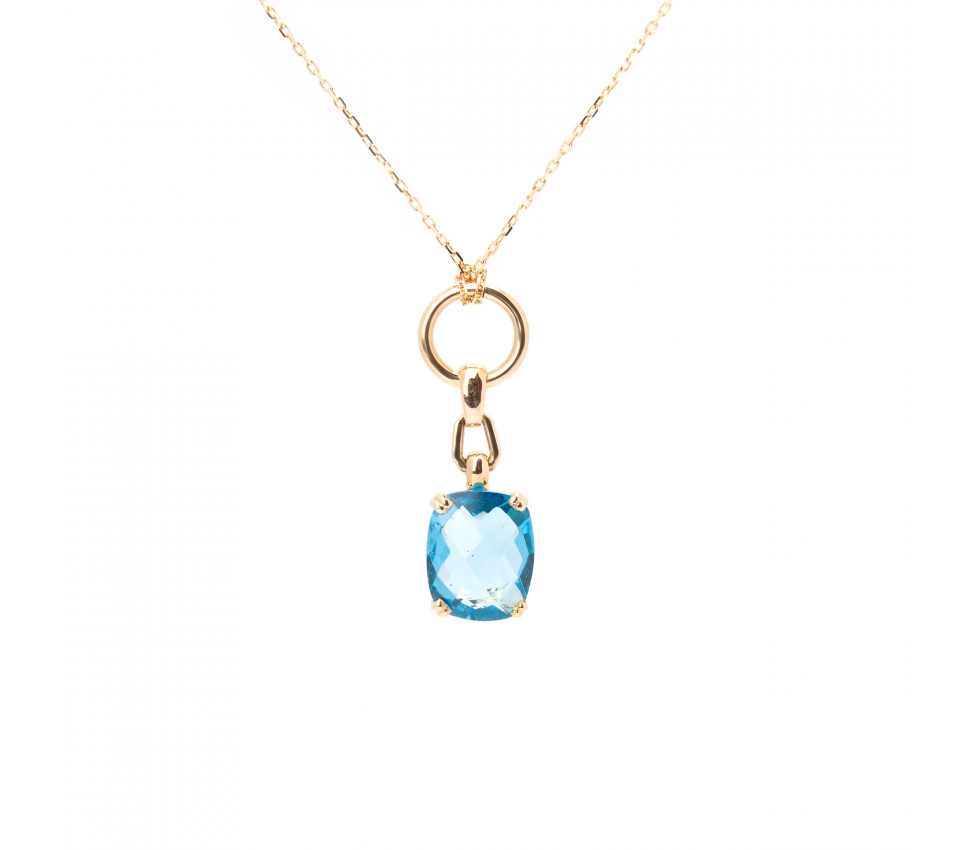 Gold Dolce Vita pendant with topaz Swiss Blue - 1