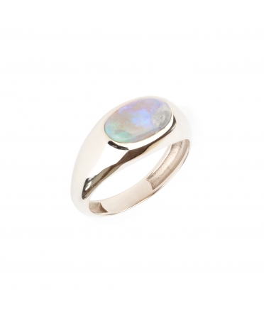 Gold signet ring with Etiopian opal - 2