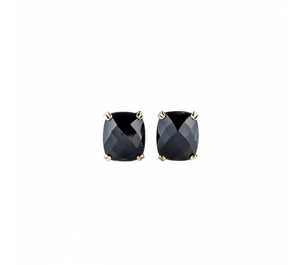 Gold Dolce Vita stud earrings with onyx - 1