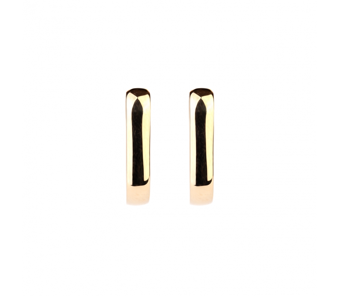 Gold oval earrings - 1