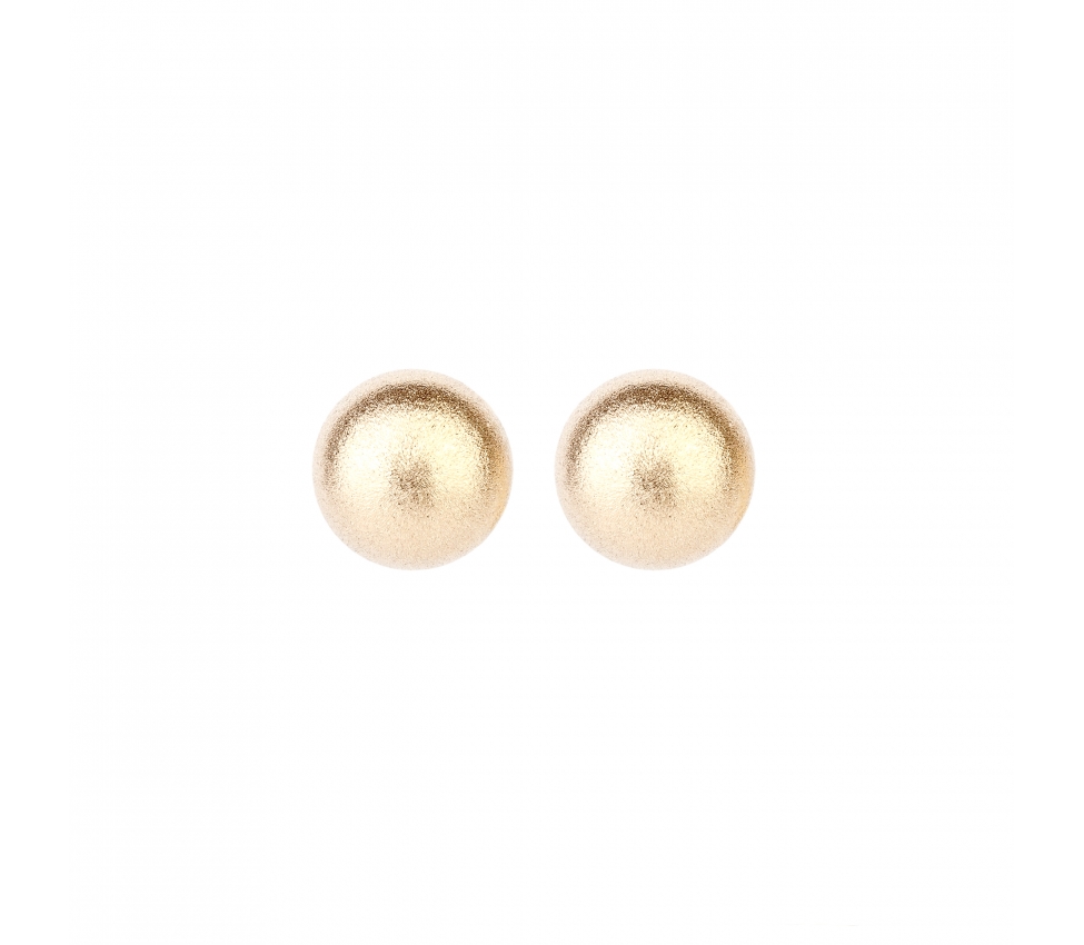 Gold stud balls earrings - 1