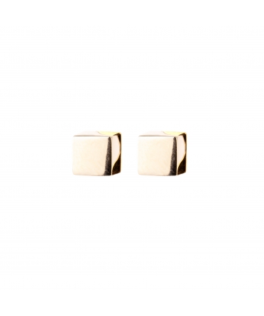 Gold stud cubes earrings - 1