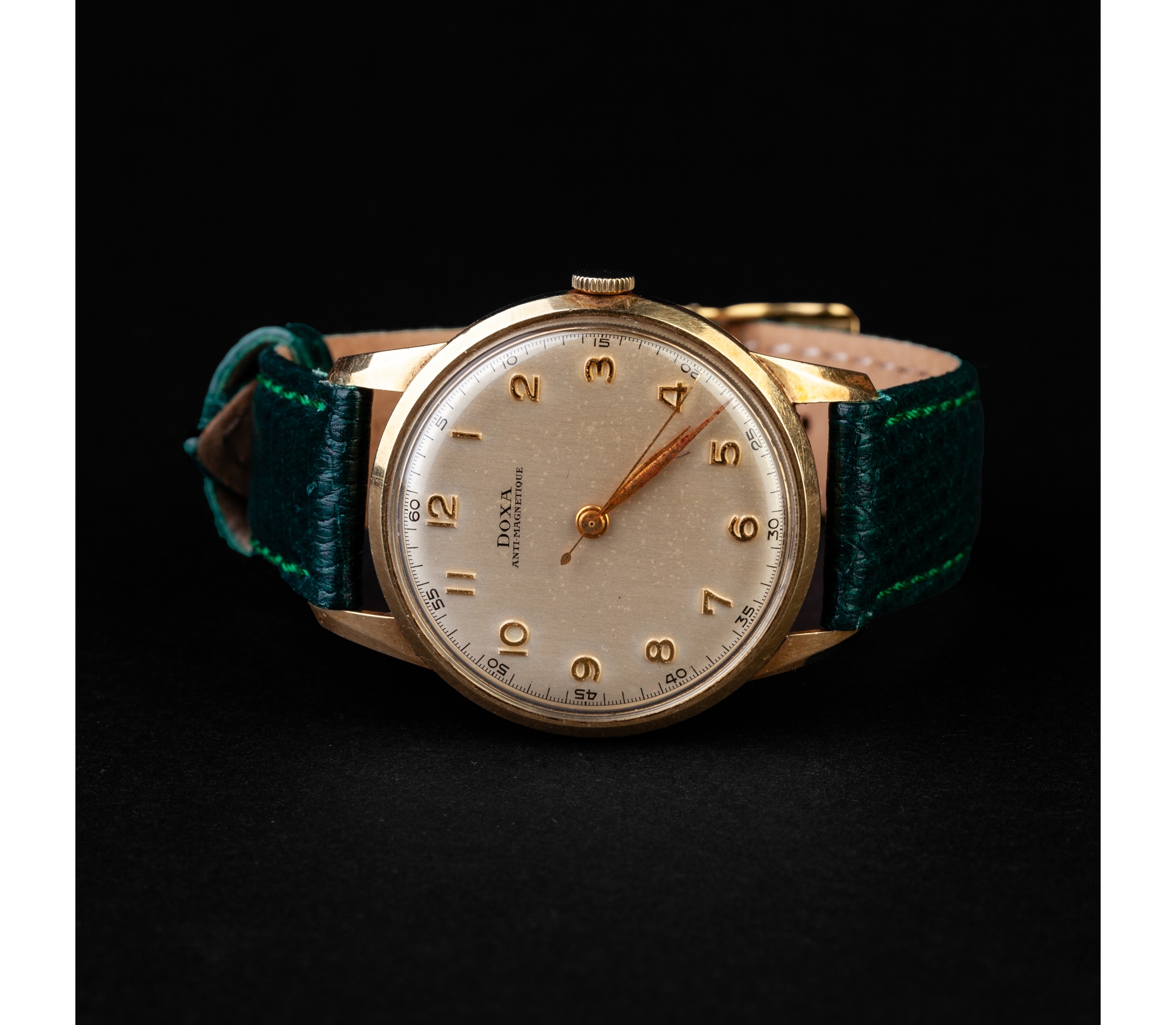 Gold Doxa watch from the 1950s