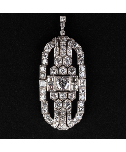 Art Deco Diamond Pendant - 1