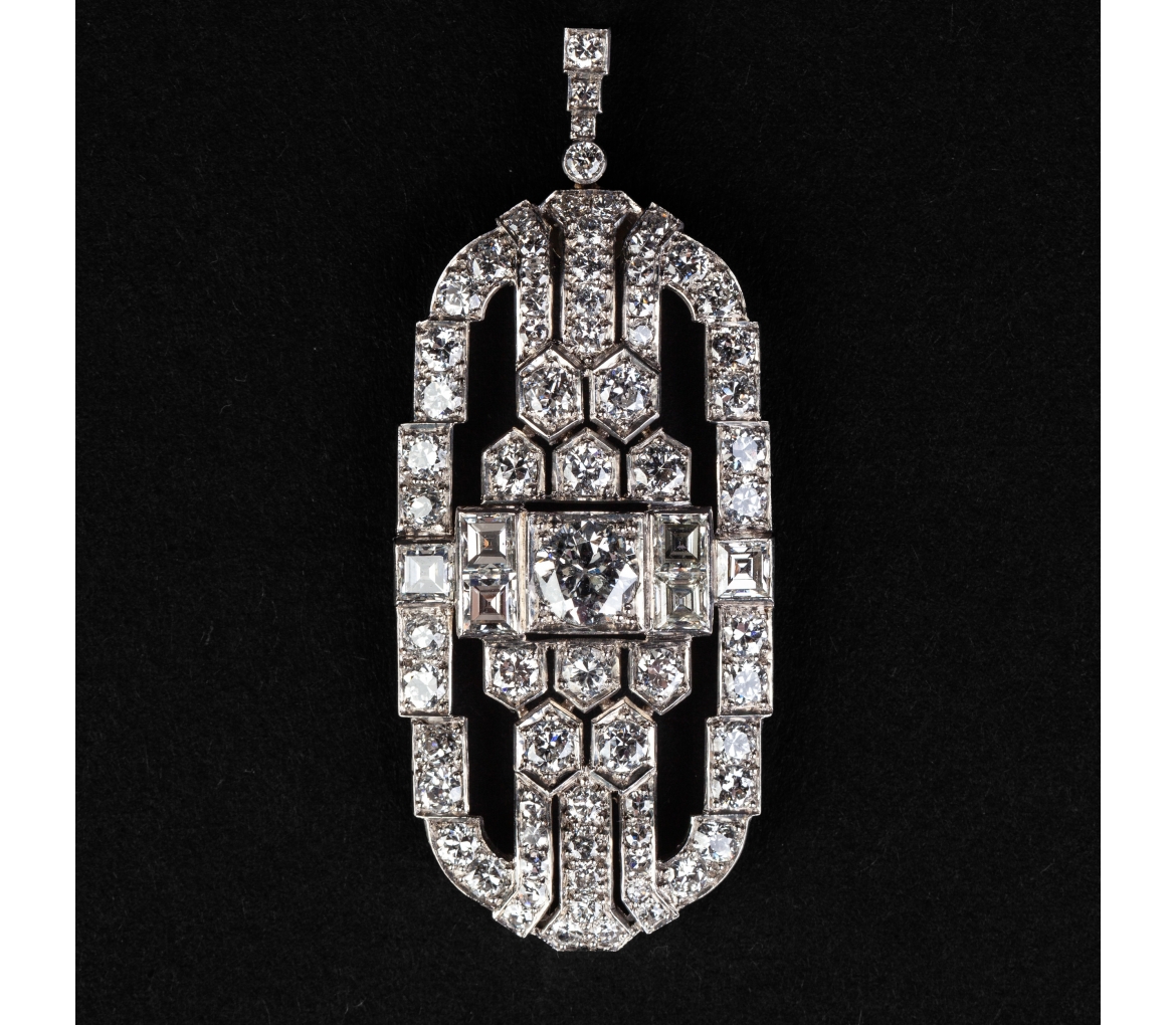 Art Deco Diamond Pendant - 1