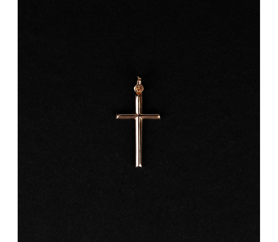 Gold cross pendant vintage - 1