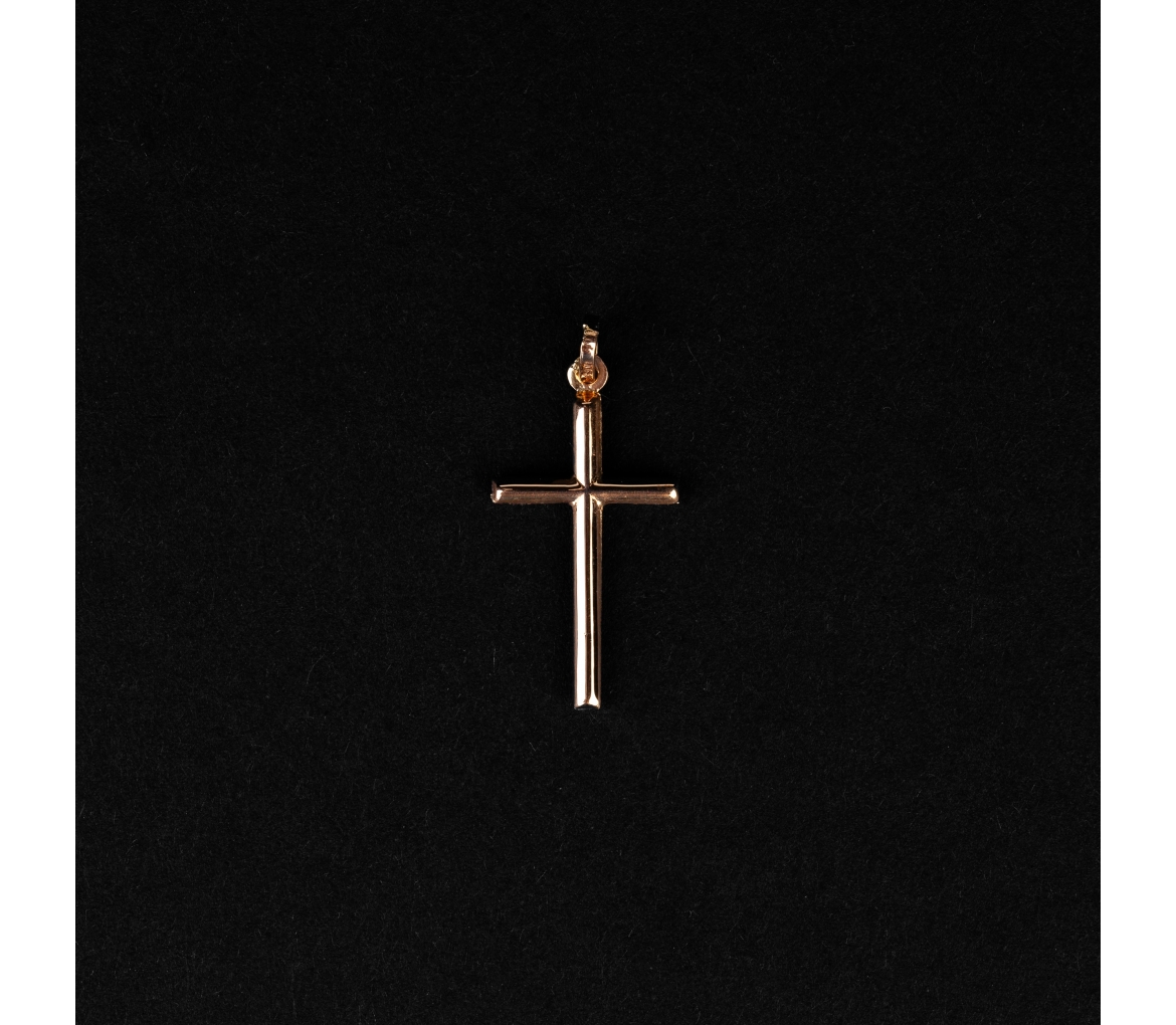 Gold cross pendant vintage - 1