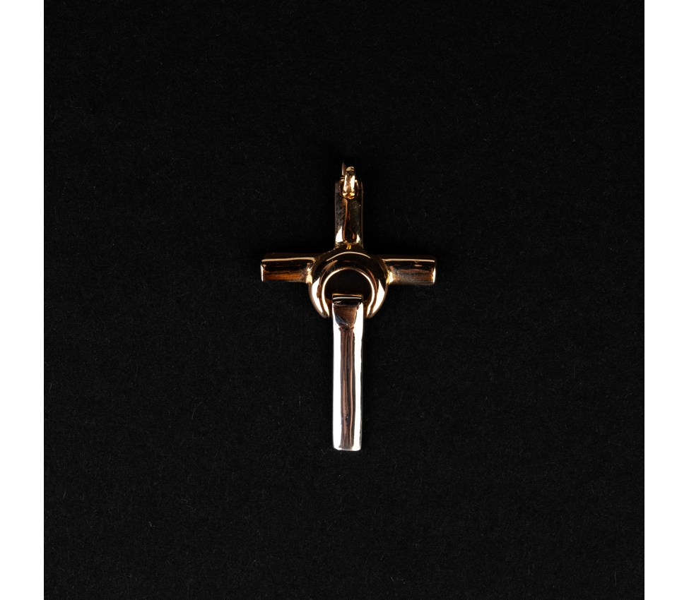 Gold cross pendant - 1