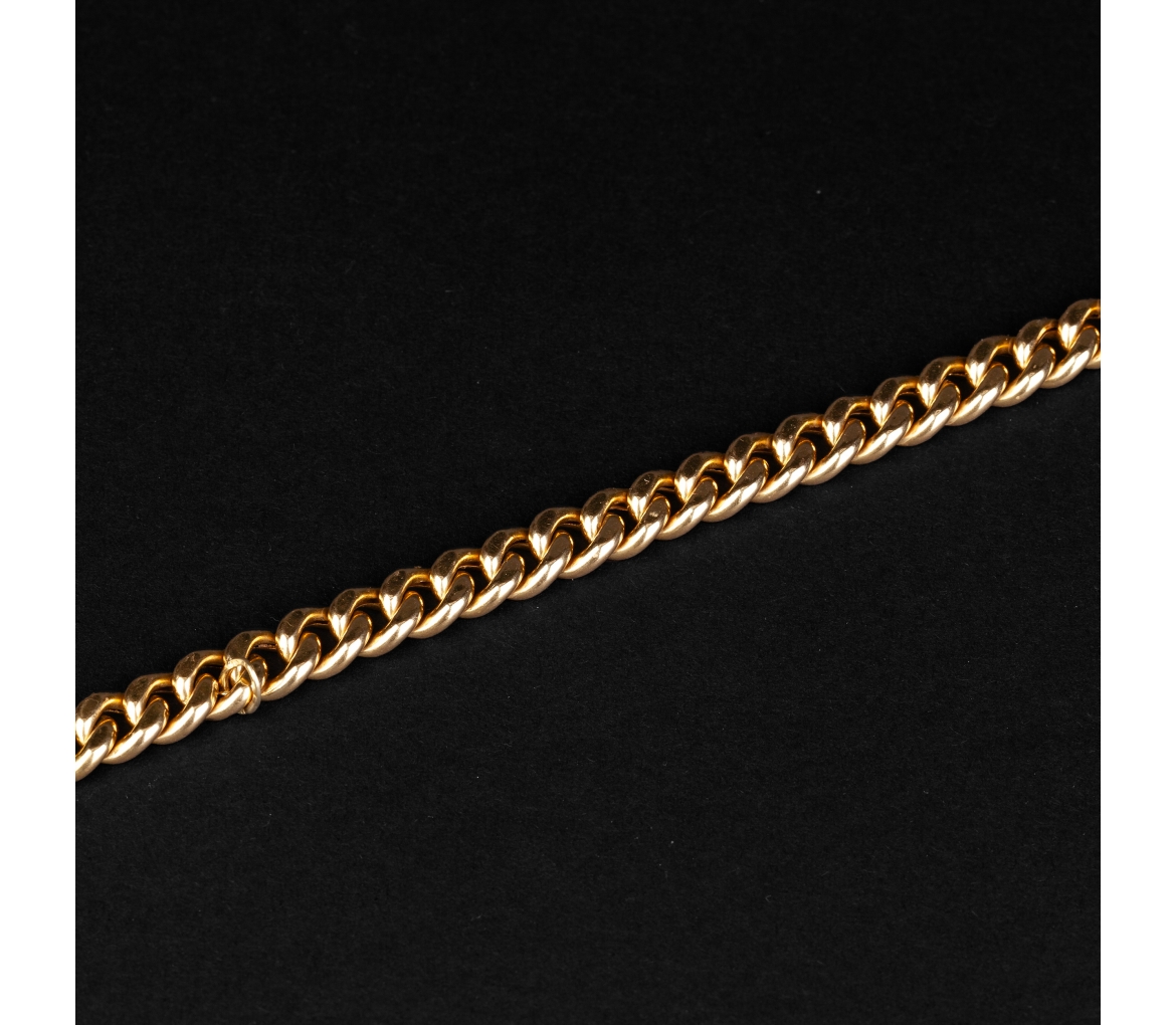 Gold vintage curb bracelet, Arezzo - 1