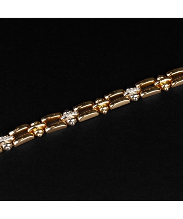 Goldvintage bracelet with diamonds - 1