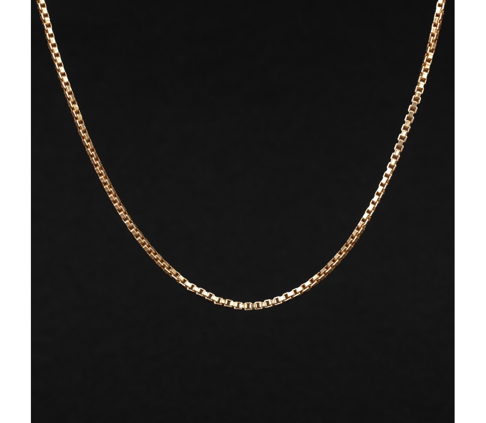 Gold thick vintage box chain - 1