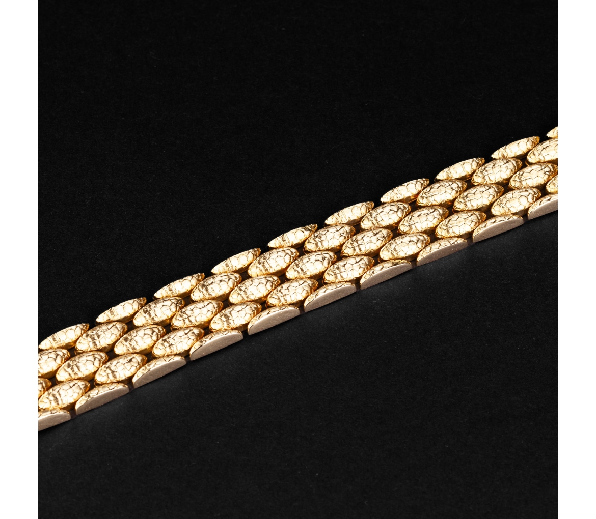 Gold vintage Brevet modular bracelet, Italy - 1