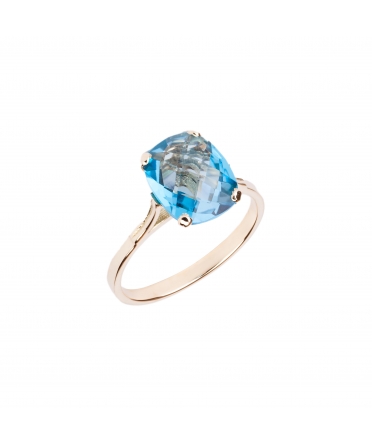 Gold Dolce Vita Mini ring with Swiss Blue topaz - 2