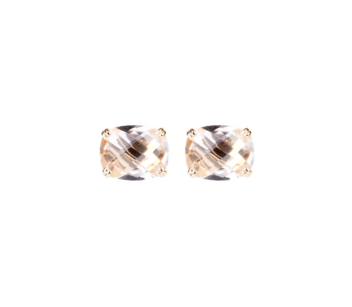 Gold Dolce Vita earrings with rock crystal - 1