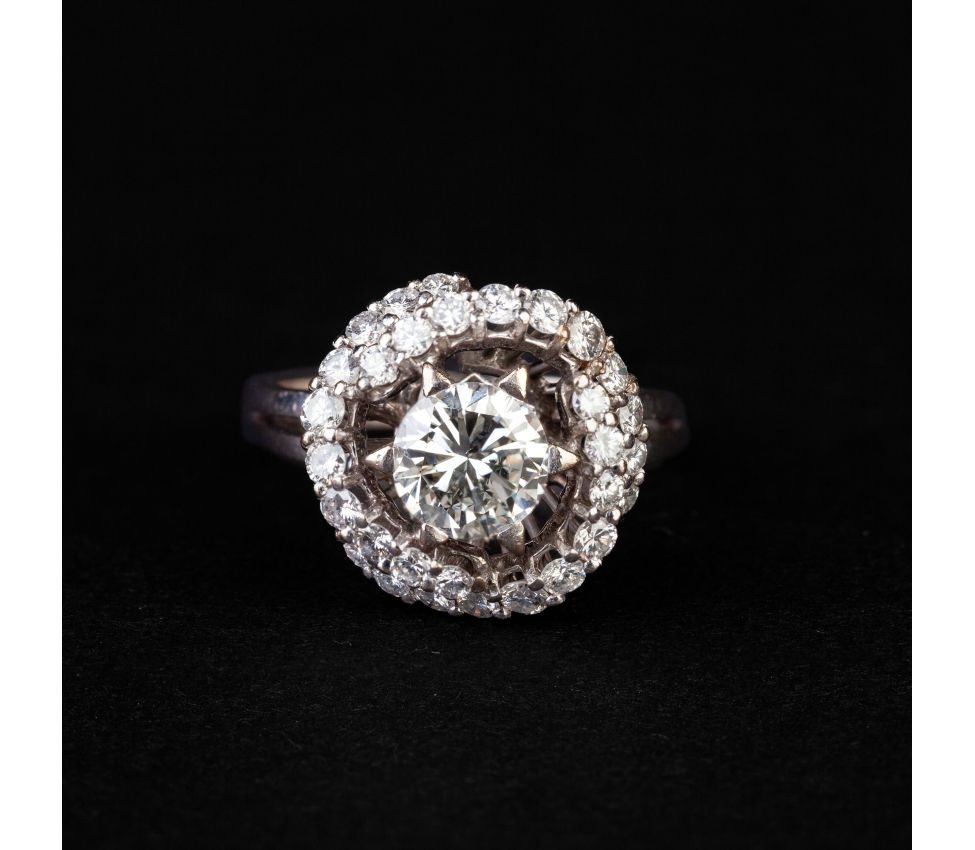 Gold vintage diamond ring - 1