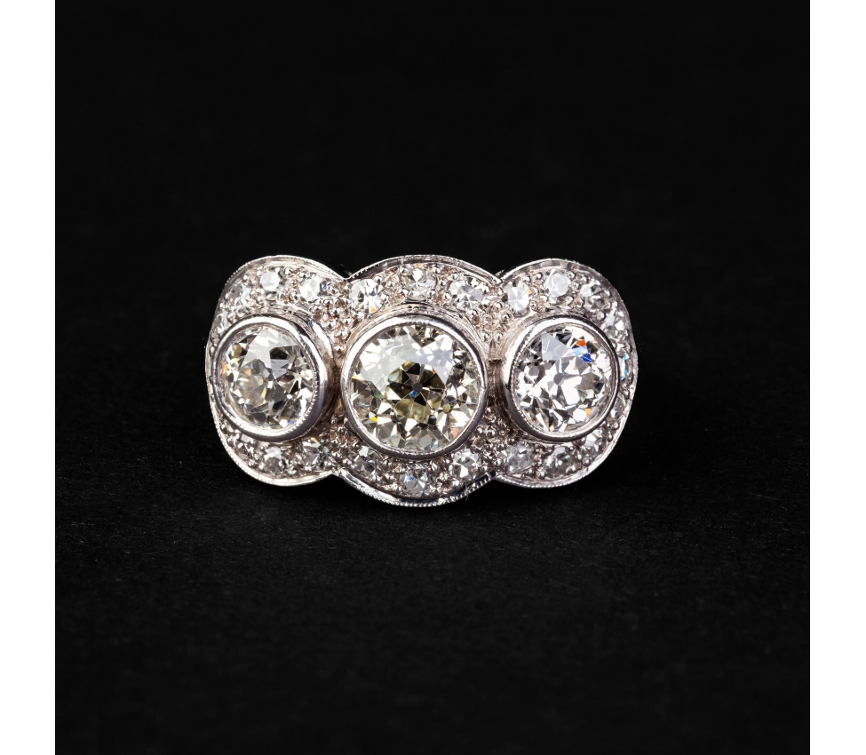 Gold Art Deco diamond ring - 1