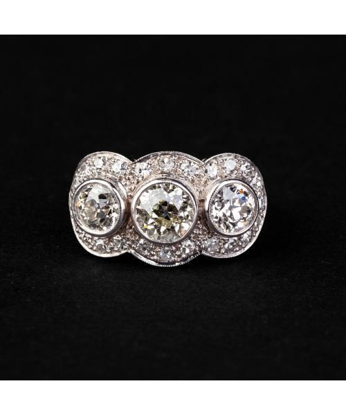 Gold Art Deco diamond ring - 1