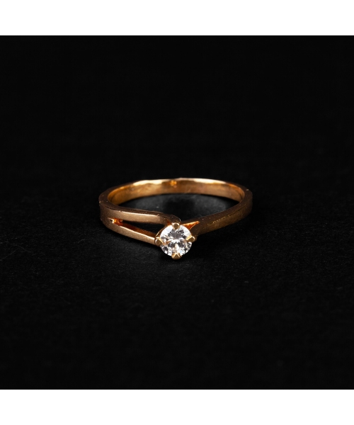 Gold ring with diamond from the 2nd half of the 20th century, Paris - 2