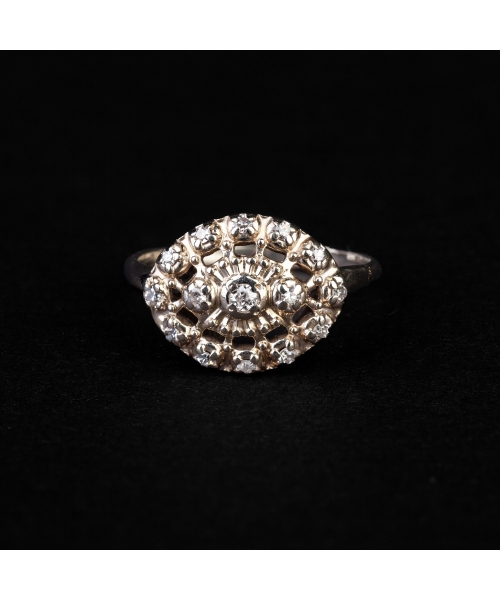 Gold ring with diamonds from the mid-20th century - 1