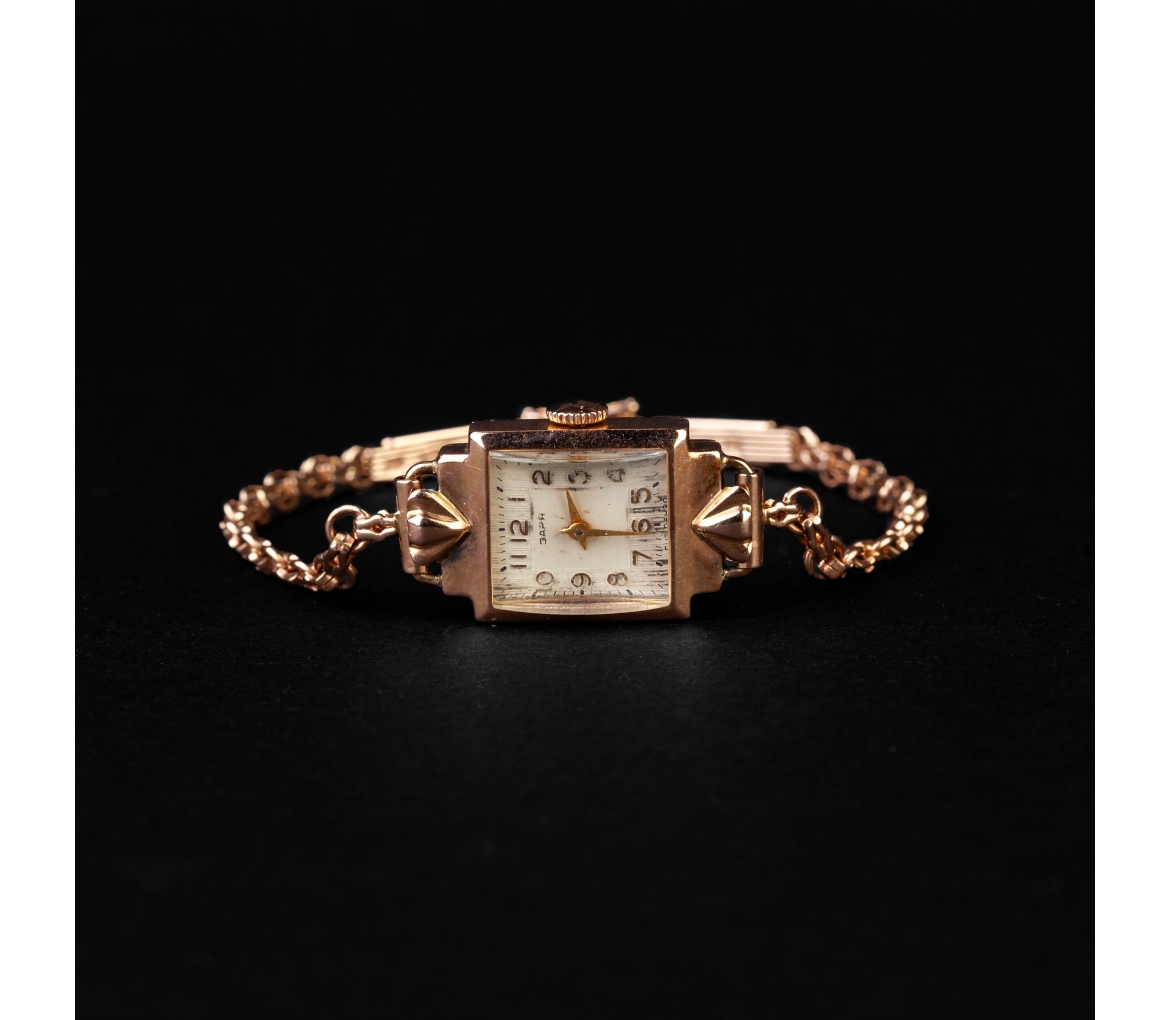 Gold watch Zarja (Заря), second half of the 20th century, Kiev - 1