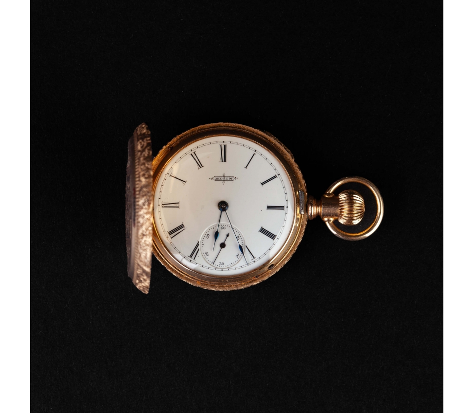 Gold decorative Elign pocket watch 19th century - 1