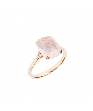 Gold Dolce Vita Mini ring with rose quartz - 2