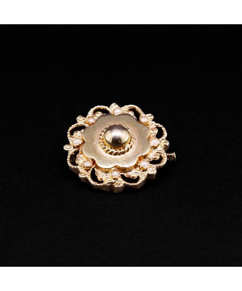 Gold brooch with pearls, 1st half of the 19th century, manual work, Paris - 1