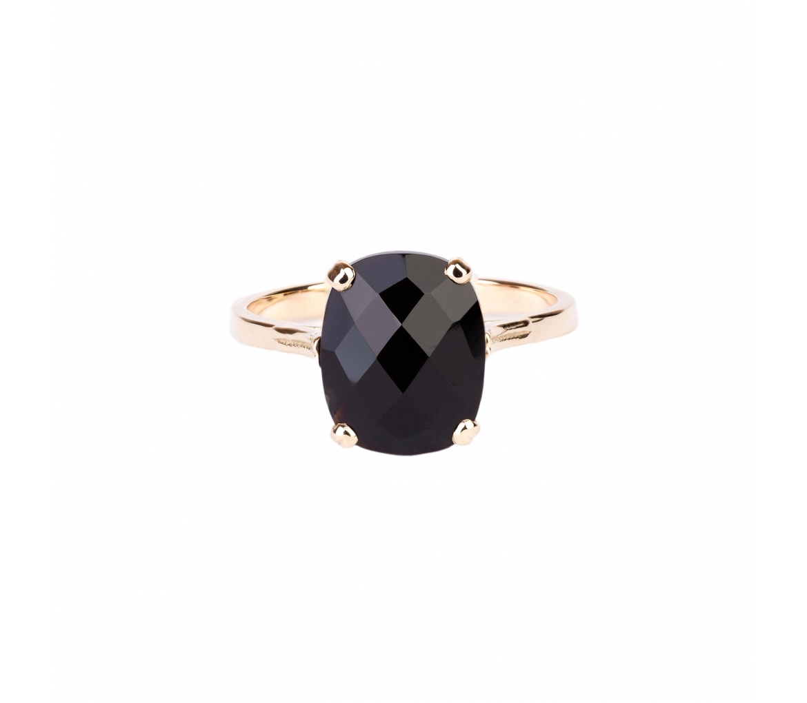 Gold Dolce Vita Mini ring with black onyx - 1