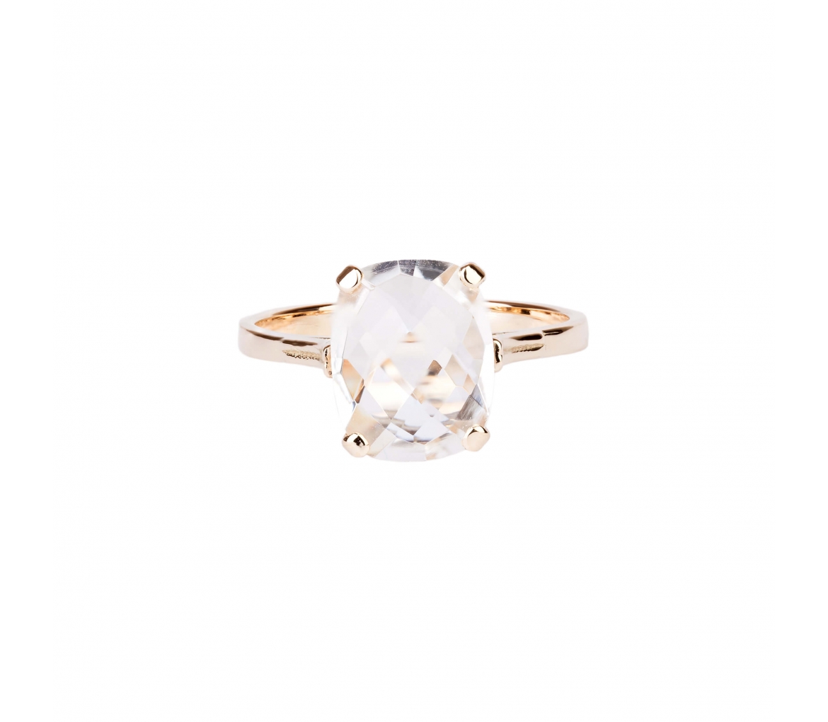 Gold Dolce Vita Mini ring with rock crystal - 1