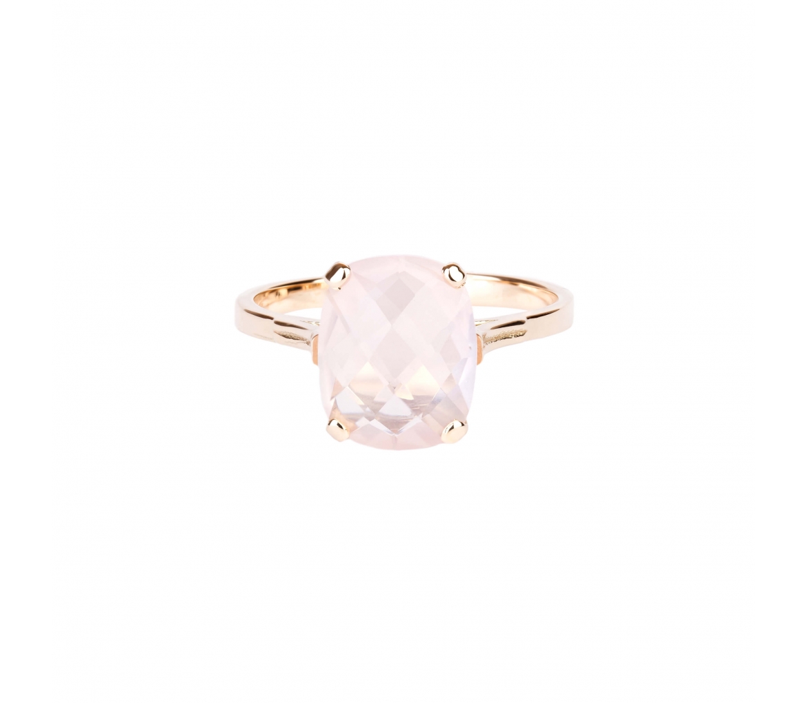 Gold Dolce Vita Mini ring with rose quartz - 1