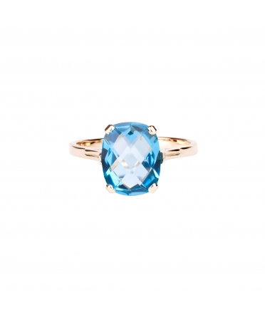 Gold Dolce Vita Mini ring with Swiss Blue topaz - 1