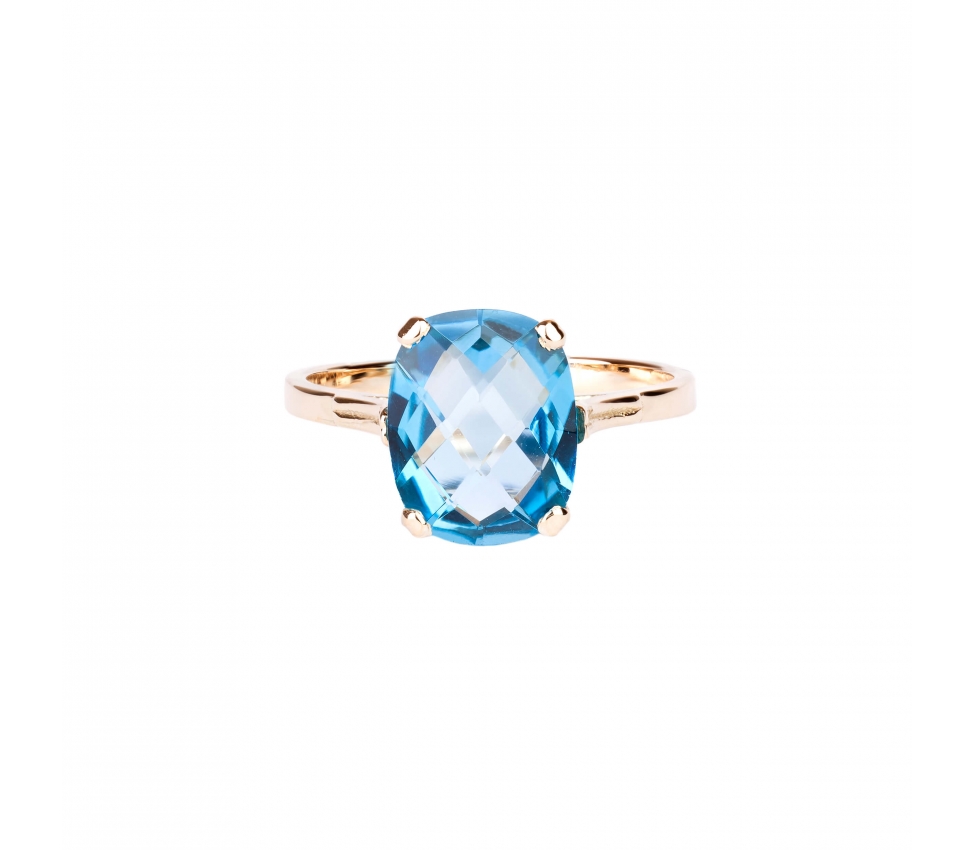 Gold Dolce Vita Mini ring with Swiss Blue topaz - 1