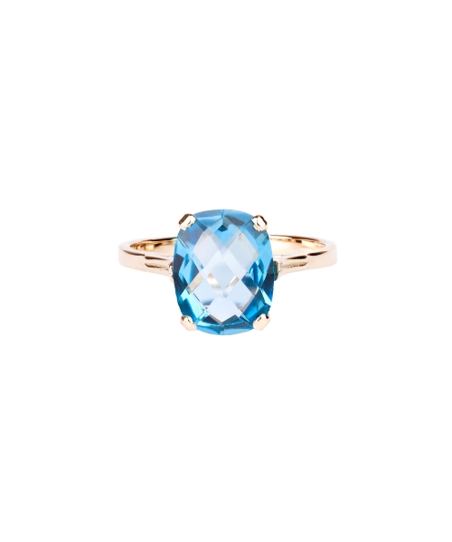 Gold Dolce Vita Mini ring with Swiss Blue topaz - 1