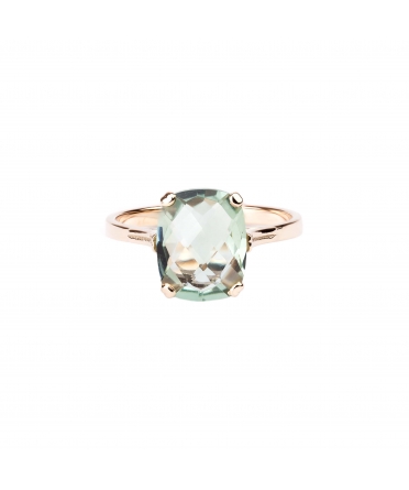 Gold Dolce Vita Mini ring with green amethyst - 1