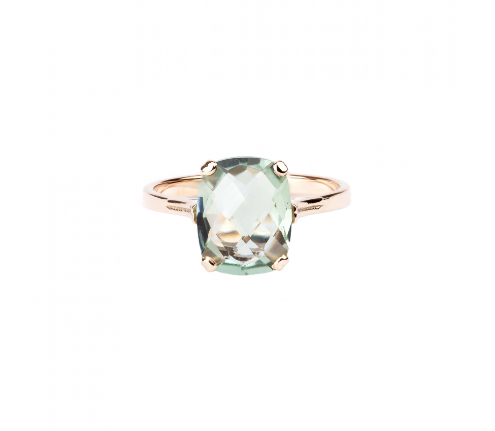 Gold Dolce Vita Mini ring with green amethyst - 1