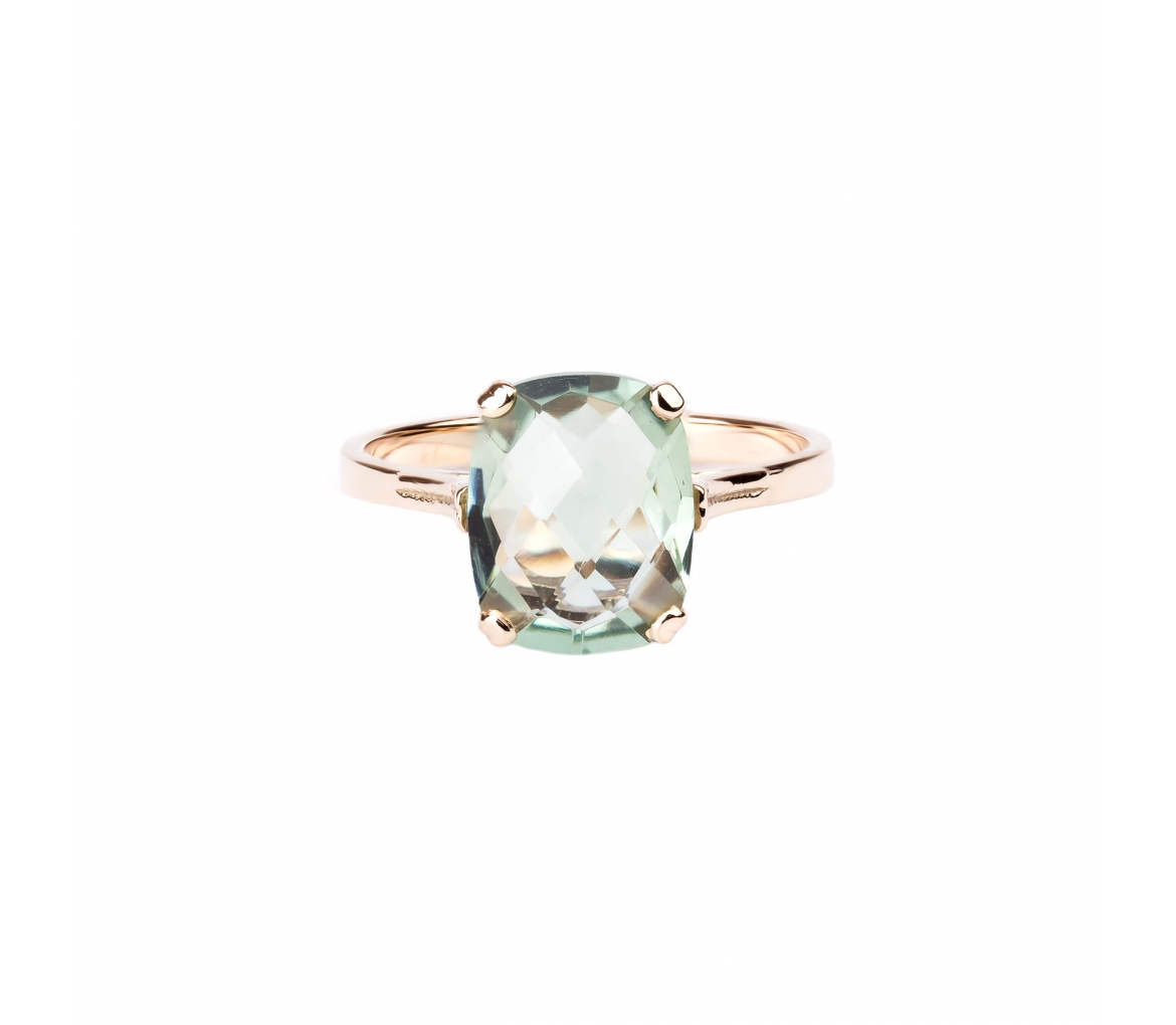 Gold Dolce Vita Mini ring with green amethyst - 1