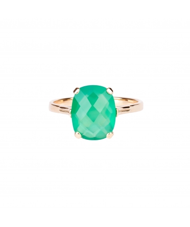 Gold Dolce Vita Mini ring with green onyx - 1