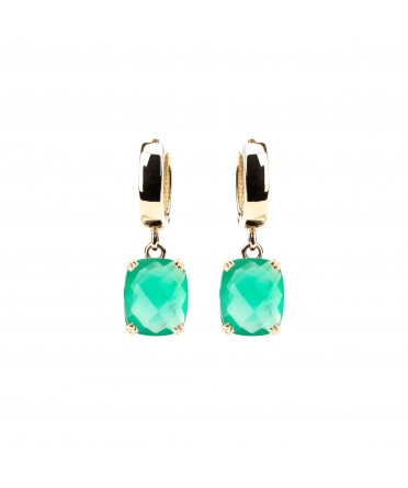 Gold Dolce Vita earrings with green onyx - 1