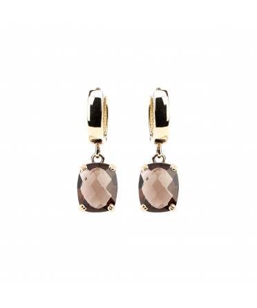 Gold Dolce Vita earrings with smoky quartz - 1