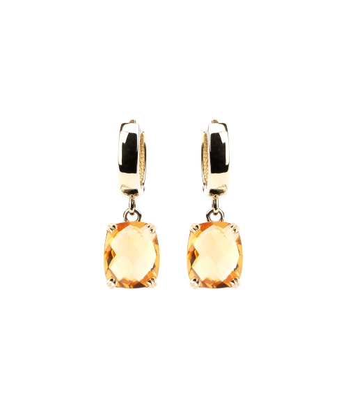 Gold Dolce Vita earrings with Swiss Blue topaz - 1