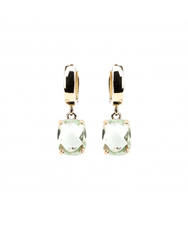 Gold Dolce Vita earrings with green amethyst - 1