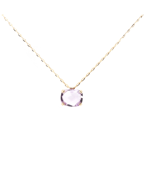 Gold Dolce Vita necklace with light amethyst - 1